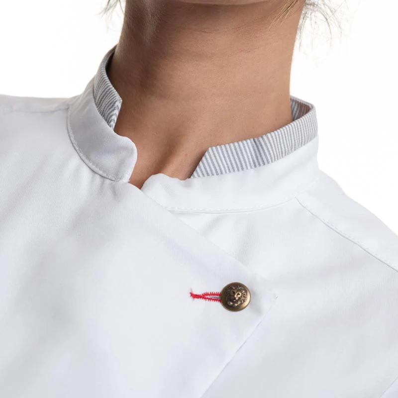 Veste de Cuisine Manches Longues LEONIE Blanc - ROBUR - Image 5