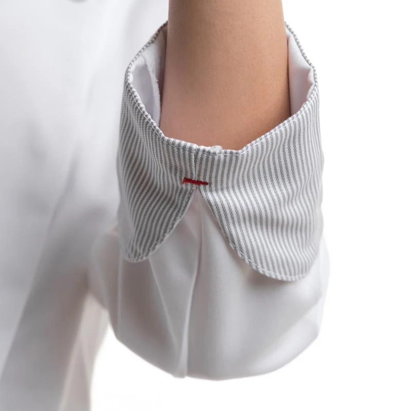 Veste de Cuisine Manches Longues LEONIE Blanc - ROBUR - Image 6