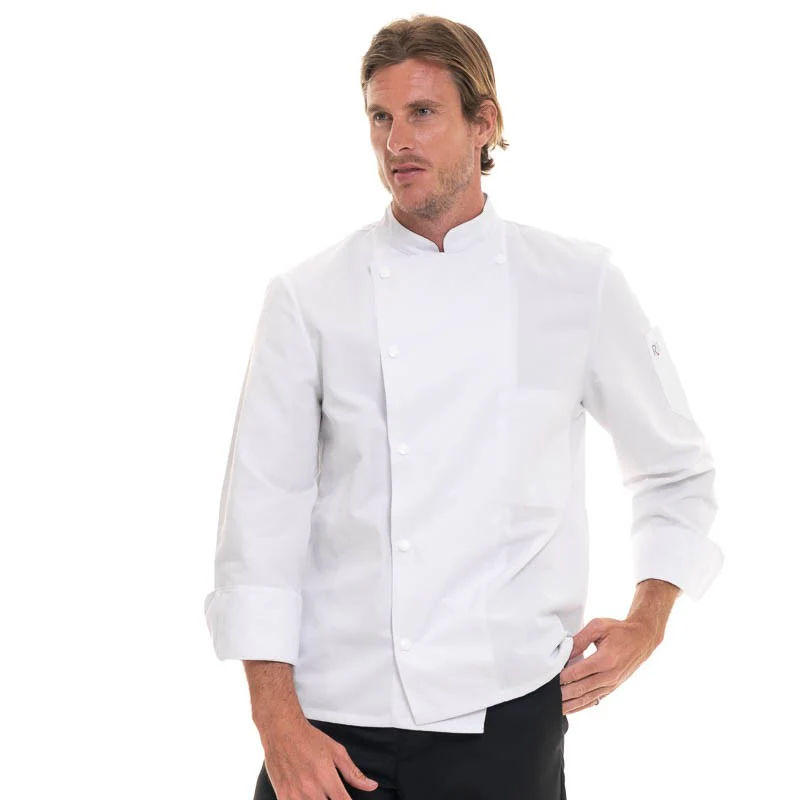 Veste de Cuisine Manches Longues MADRAS Blanc - ROBUR - Image 2