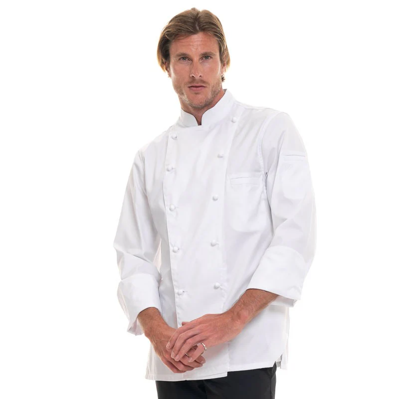 Veste de Cuisine Manches Longues Monblanc Blanc - ROBUR - Image 3