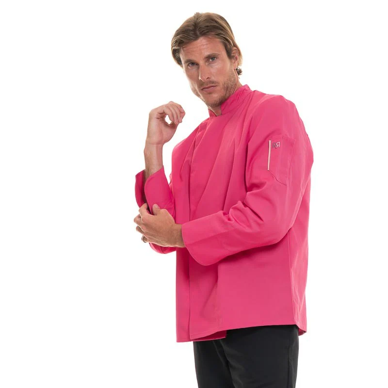 Veste de Cuisine Nero Fuschia Manches Longues - ROBUR - Image 3