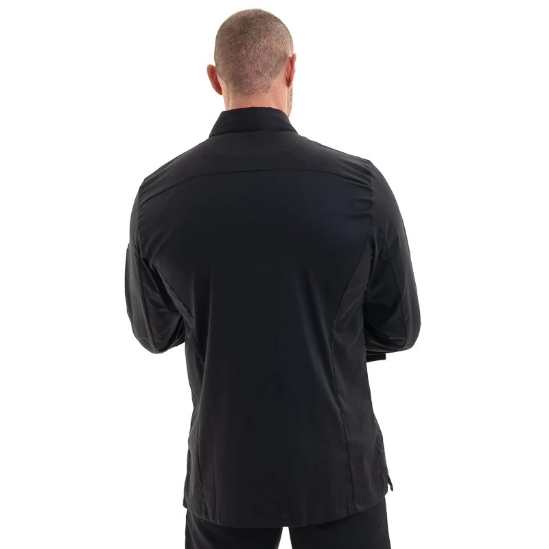 Veste de Cuisine Unisexe Col Chemise Temi Noire - ROBUR - Image 3