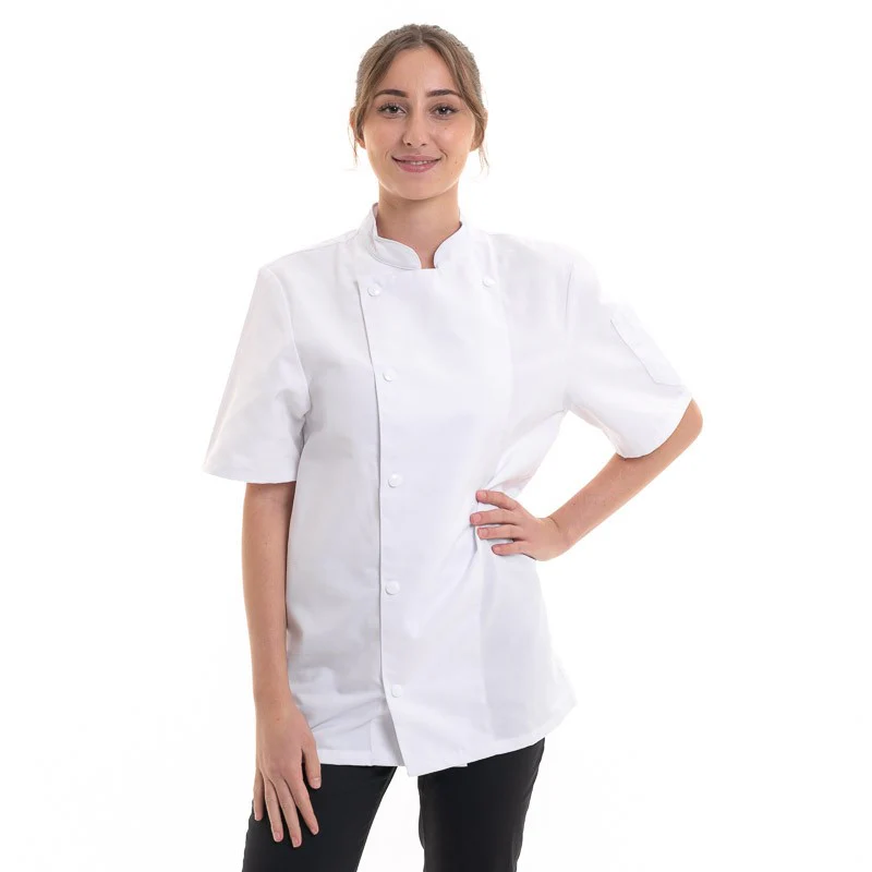 Veste de Cuisine Unisexe Manches Courtes Madras - ROBUR