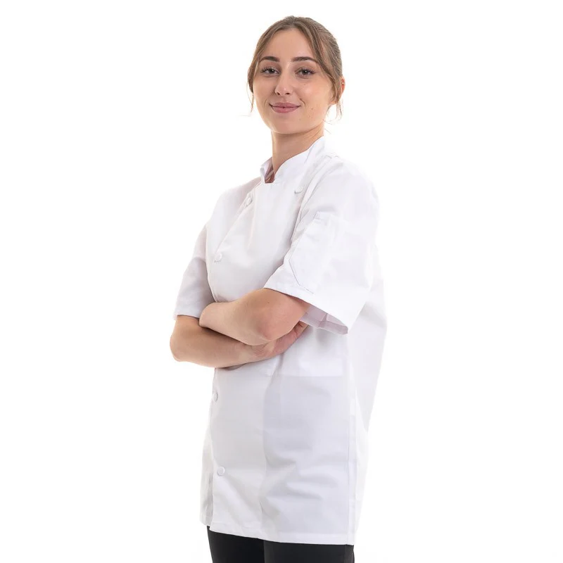 Veste de Cuisine Unisexe Manches Courtes Madras - ROBUR - Image 2
