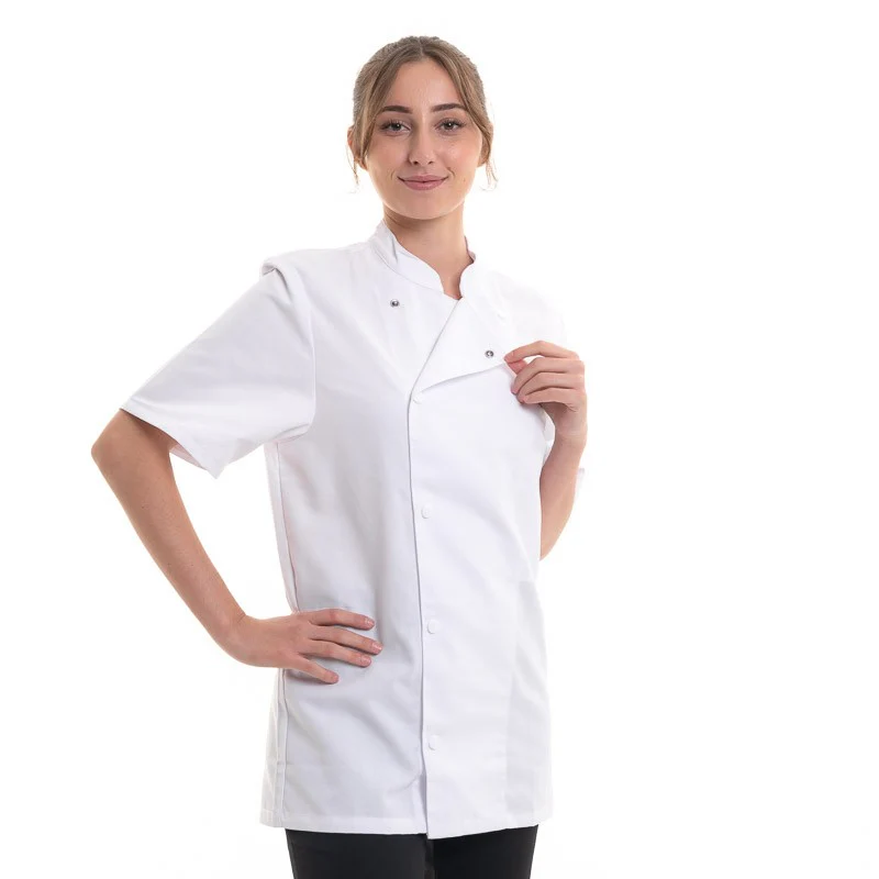 Veste de Cuisine Unisexe Manches Courtes Madras - ROBUR - Image 4
