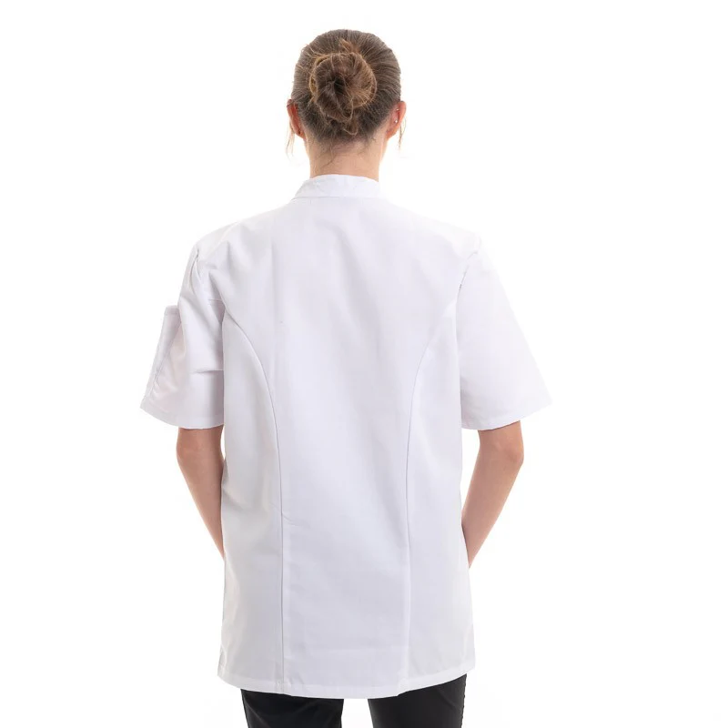 Veste de Cuisine Unisexe Manches Courtes Madras - ROBUR - Image 5
