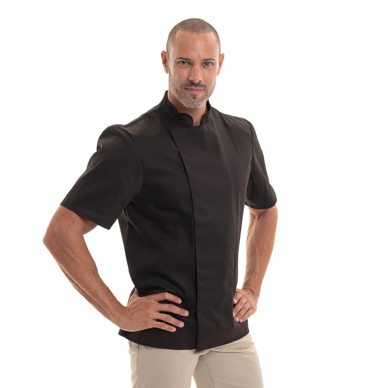 Veste de Cuisine Nero Manches Courtes Moka - ROBUR - Image 4