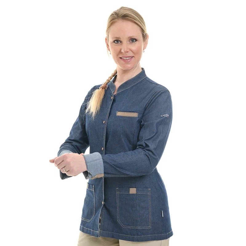 Veste de Cuisine Monge Femme Jean Denim Manches Longues - LAFONT CUISINE - Image 2