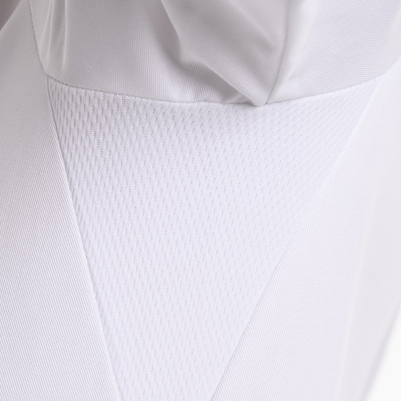 Veste de Cuisine Homme Manches Courtes Respirante Néospirit Blanche Liseré Noir  - MOLINEL - Image 5