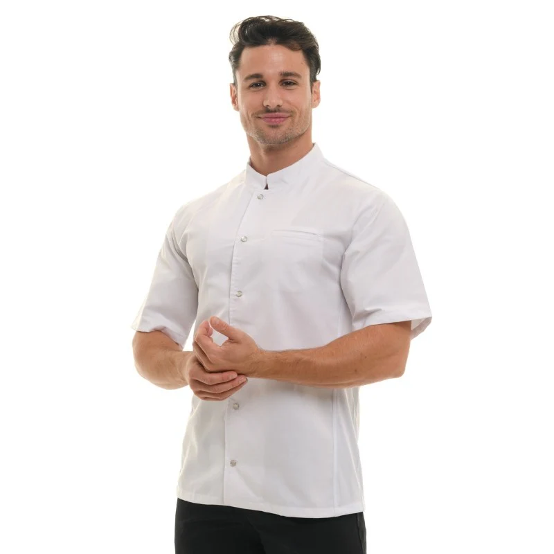 Veste de Cuisine Homme Nevada Blanche à Manches Longues - MANELLI - Image 5