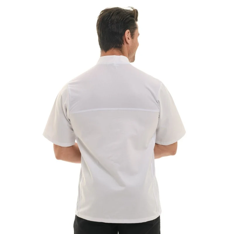 Veste de Cuisine Homme Nevada Blanche à Manches Longues - MANELLI - Image 7