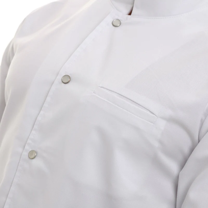 Veste de Cuisine Homme Nevada Blanche à Manches Longues - MANELLI - Image 8