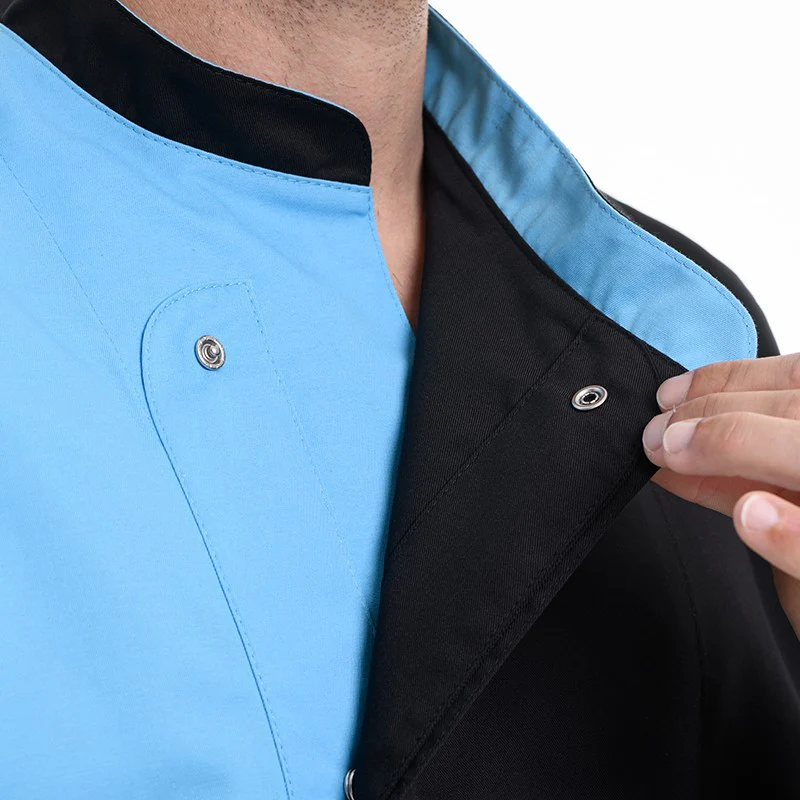 Veste de Cuisine Homme Dual Noir Bleu - MANELLI - Image 10