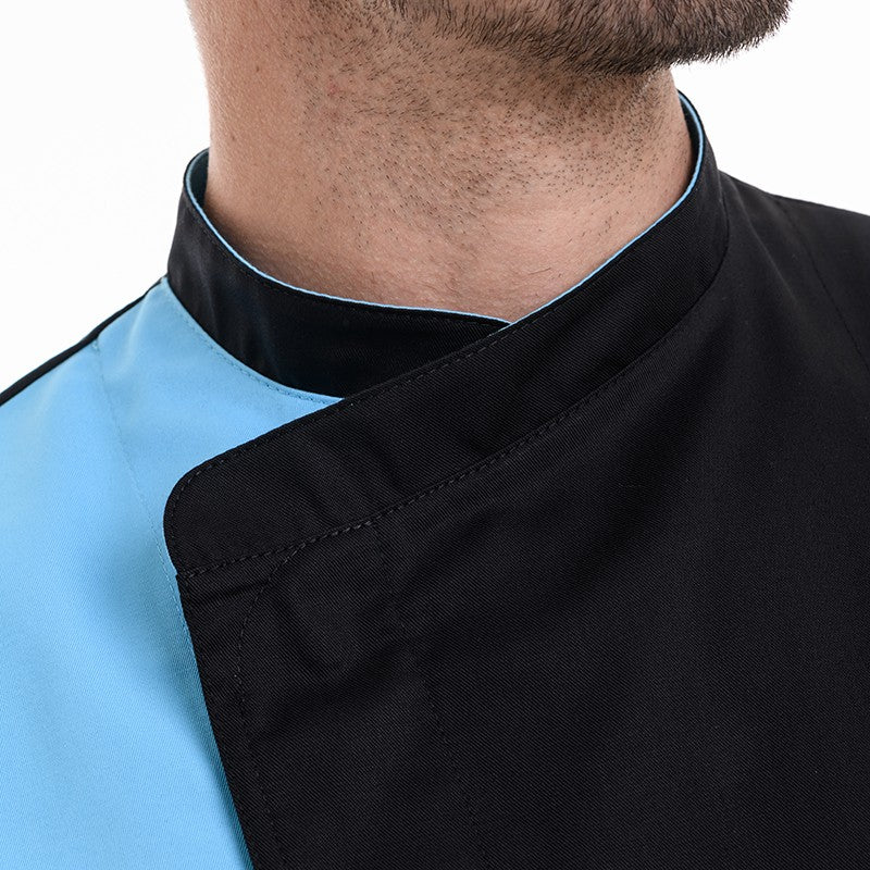 Veste de Cuisine Homme Dual Noir Bleu - MANELLI - Image 7