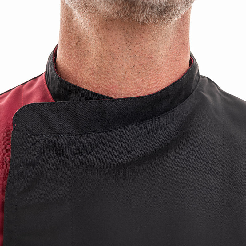 Veste de Cuisine Homme Dual Noir Bordeaux - MANELLI - Image 5