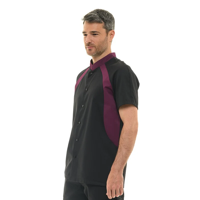Veste de Cuisine Noire et Rouge Duo - MANELLI - Image 10