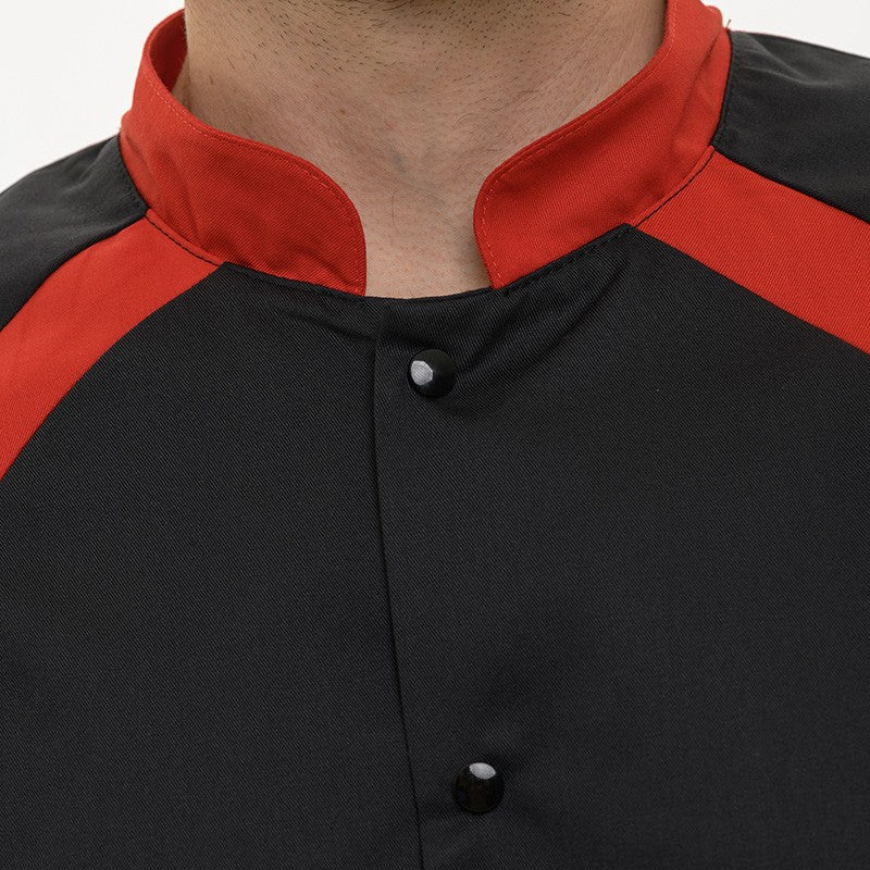 Veste de Cuisine Noire et Rouge Duo - MANELLI - Image 7