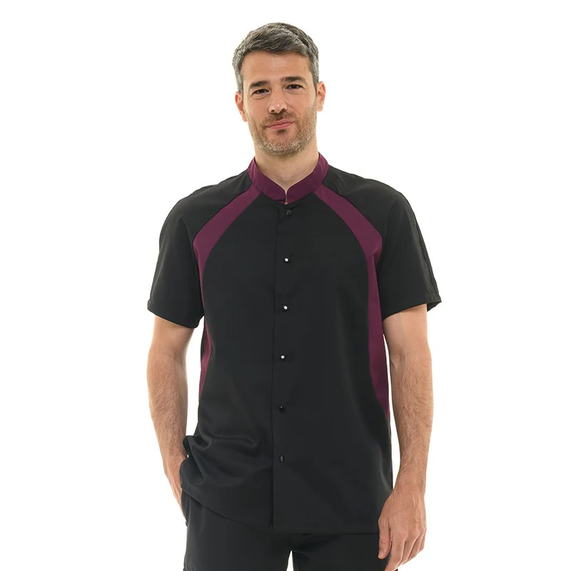 Veste de Cuisine Noire et Rouge Duo - MANELLI - Image 9