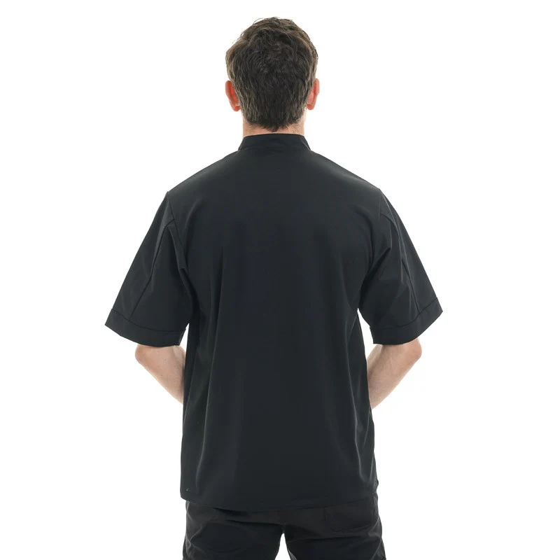 Veste de Cuisine Noire Dos Aéré MC ou ML - MANELLI - Image 4