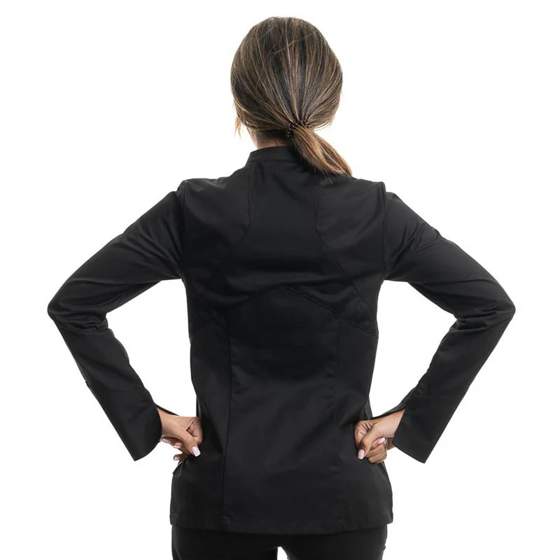 Veste de Cuisine Noire Double Col Nutmeg Femme - LAFONT CUISINE - Image 4