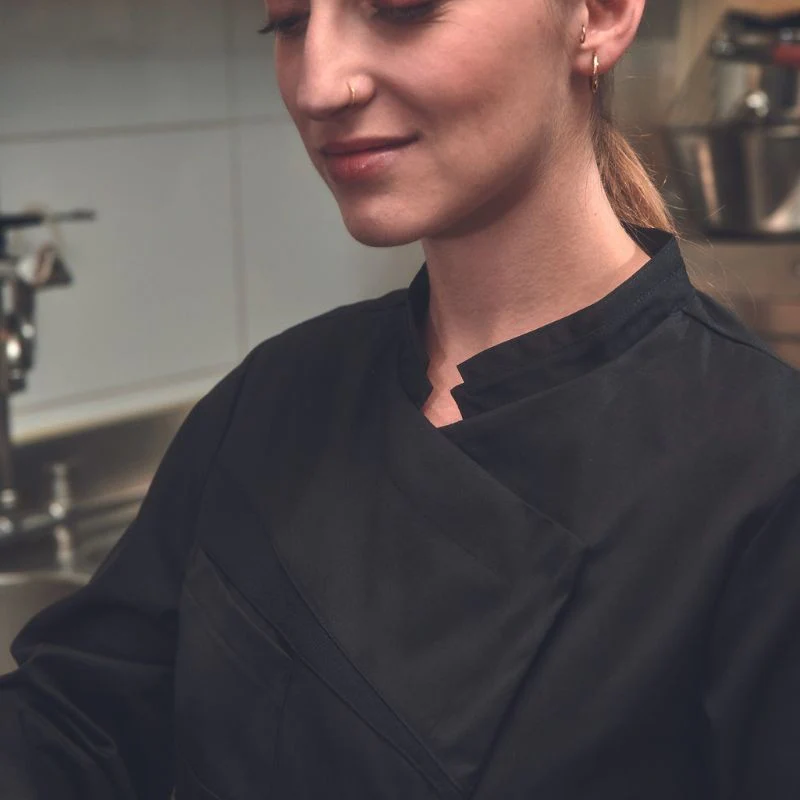 Veste de Cuisine Noire Double Col Nutmeg Femme - LAFONT CUISINE - Image 7