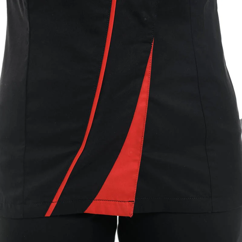 Veste de Cuisine Noire et Rouge Ginseng Femme - LAFONT CUISINE - Image 6