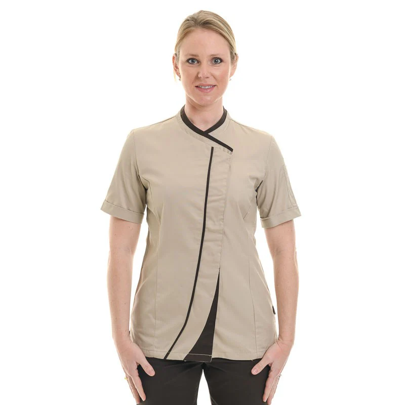 Veste de Cuisine Noire et Rouge Ginseng Femme - LAFONT CUISINE - Image 7
