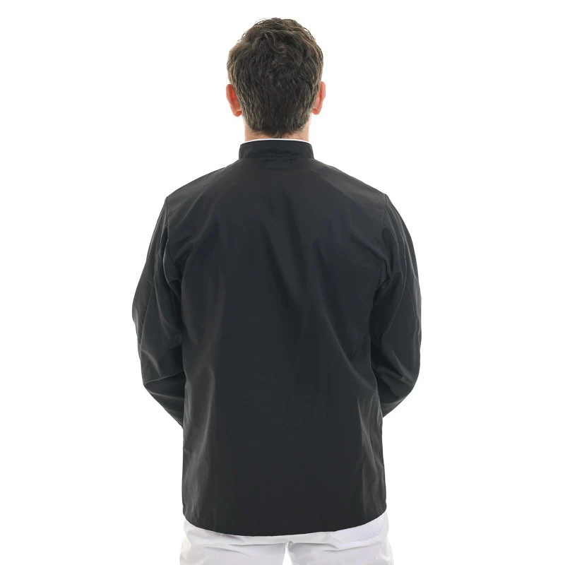 Veste de Cuisine Noire Liseré Long Blanc Harry Manches Longues - MANELLI - Image 3