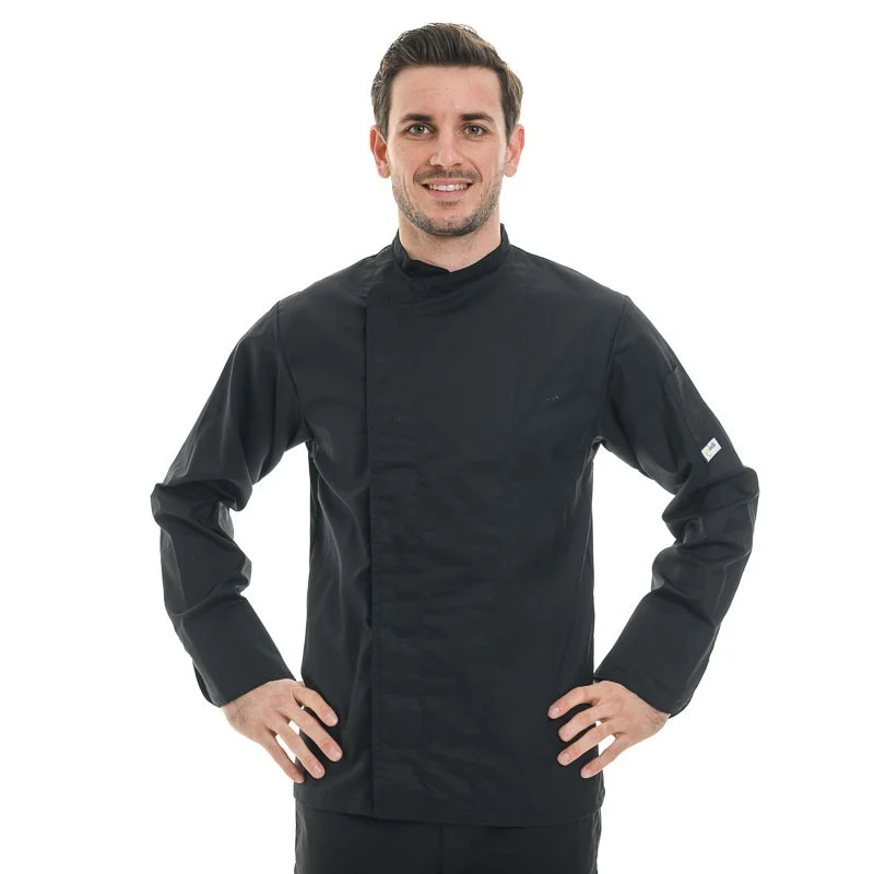 Veste de Cuisine Noire Manches Courtes - MANELLI - Image 5