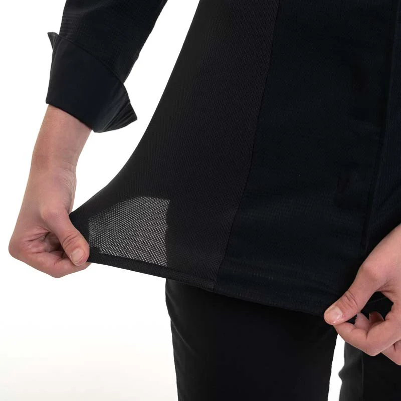 Veste de Cuisine Noire Manches Longues Femme ABELLA - ROBUR - Image 5