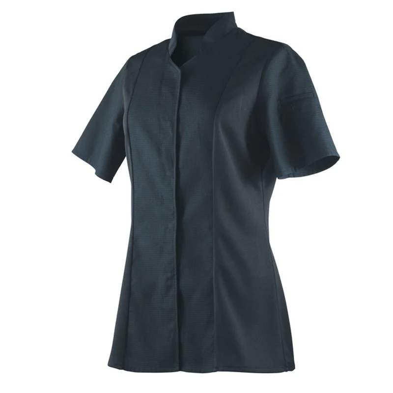 Veste de Cuisine Noire Manches Longues Femme ABELLA - ROBUR - Image 6