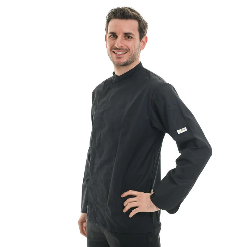 Veste de Cuisine Noire Manches Longues - MANELLI - Image 3