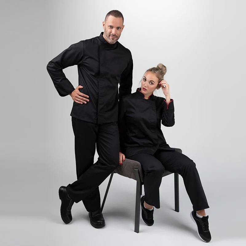 Veste de Cuisine Noire Manches Longues - MANELLI - Image 9