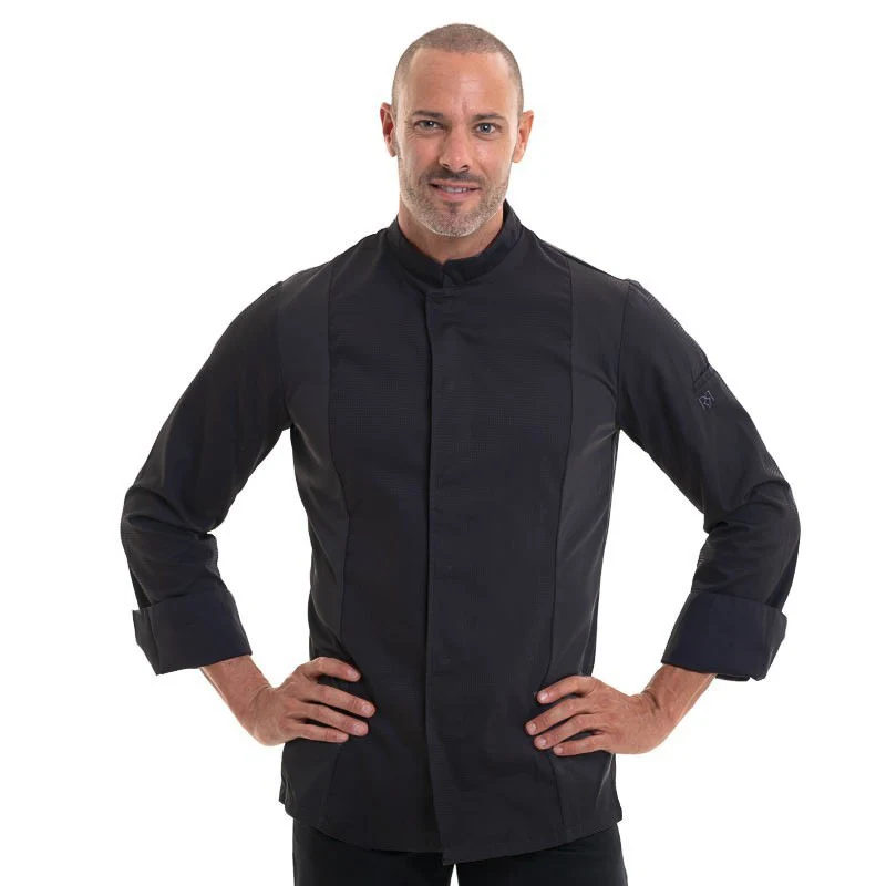 Veste de Cuisine Respirante Noir MC Siaka - ROBUR - Image 5