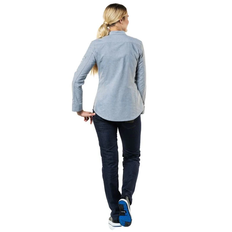 Veste de Cuisine Femme Manches Longues Nordique Grise - CHAUD DEVANT - Image 2