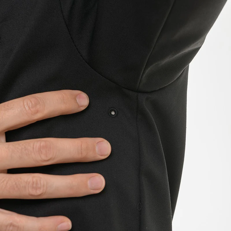 Veste de Cuisine Originale Motifs Carreaux Noir - MANELLI - Image 7