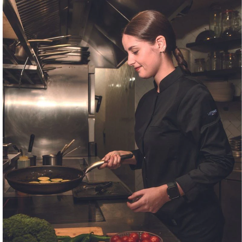 Veste de Cuisine Pepper Noir Femme - LAFONT CUISINE - Image 5
