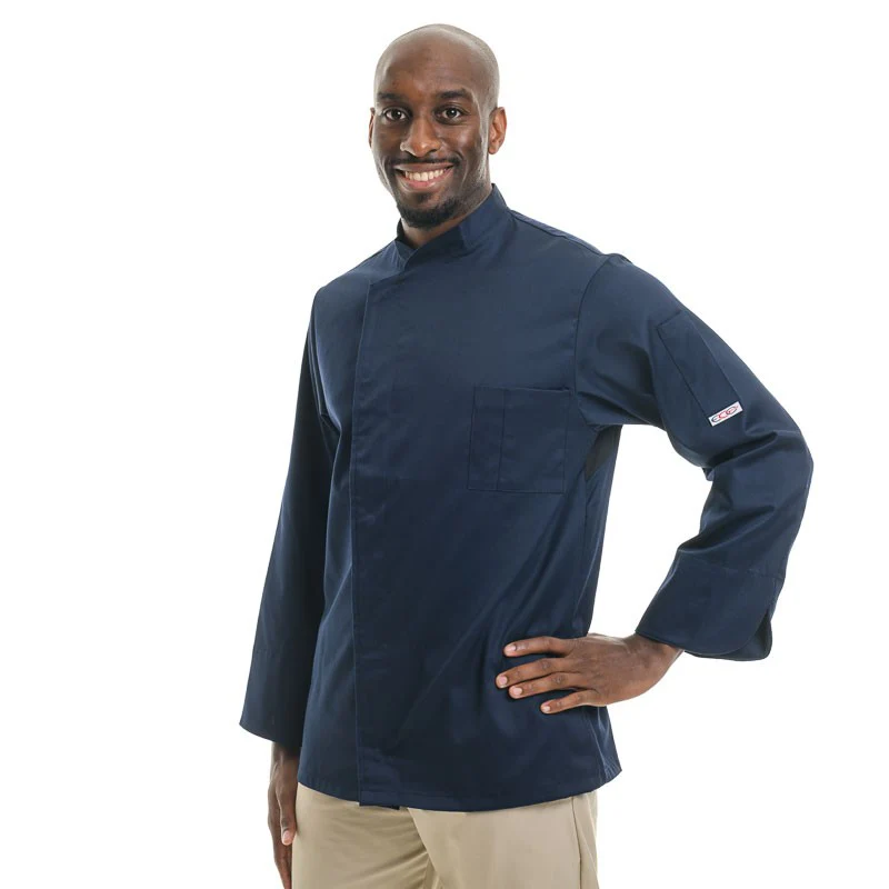 Veste de Cuisine Homme Manches Longues Bleu Primo - EGOCHEF - Image 2