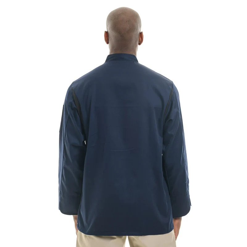 Veste de Cuisine Homme Manches Longues Bleu Primo - EGOCHEF - Image 3