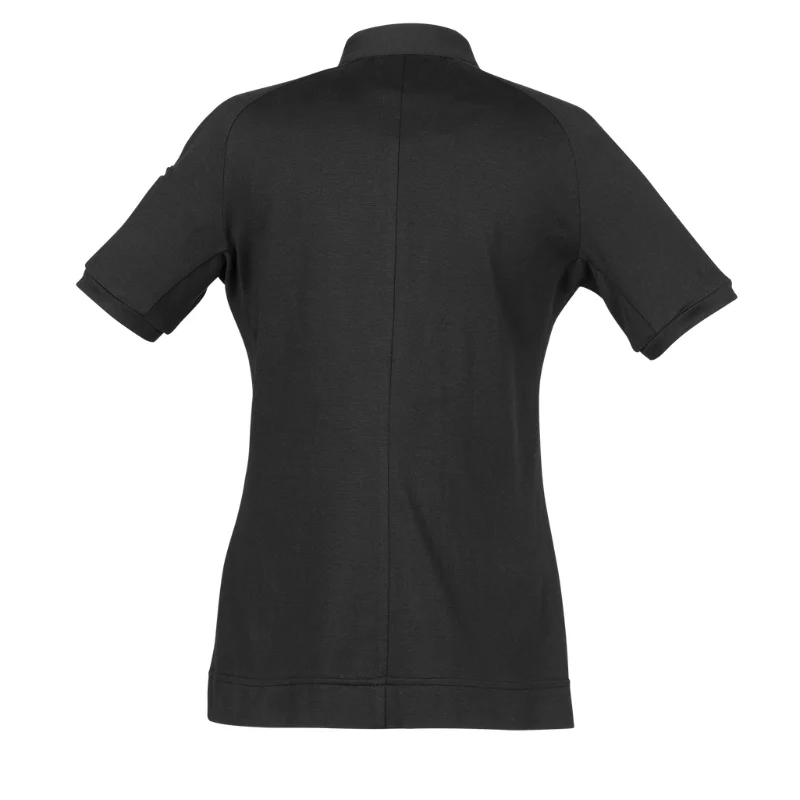 Veste de Cuisine Femme Noire Col Mao Gloria - ROBUR - Image 3