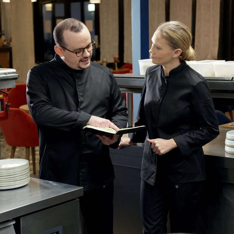 Veste de Cuisine Noire Femme Greta - ROBUR - Image 9