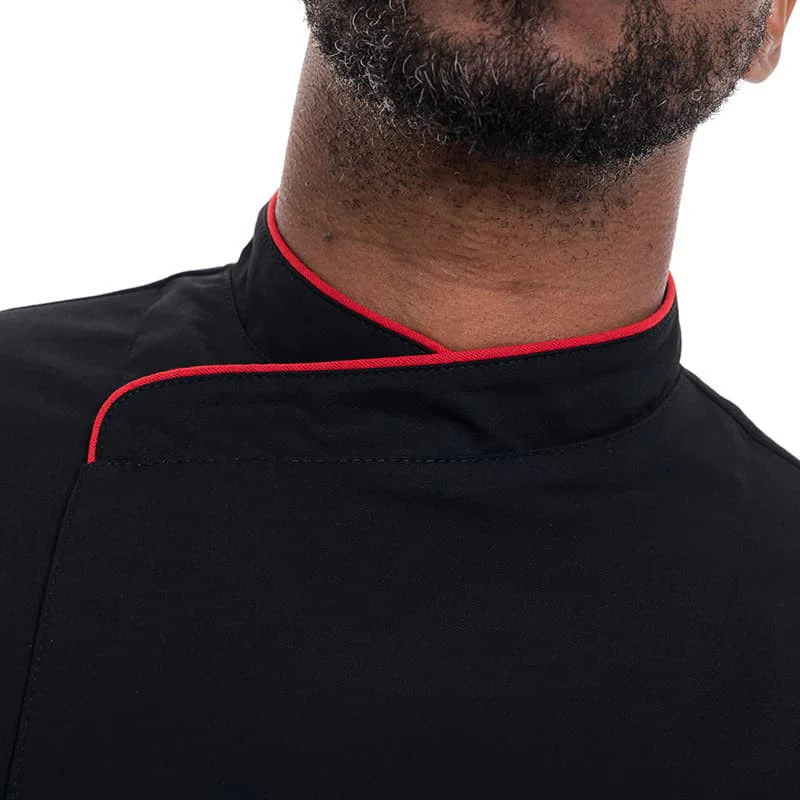 Veste de Cuisine Respirante Liseré Rouge MC - MANELLI - Image 10