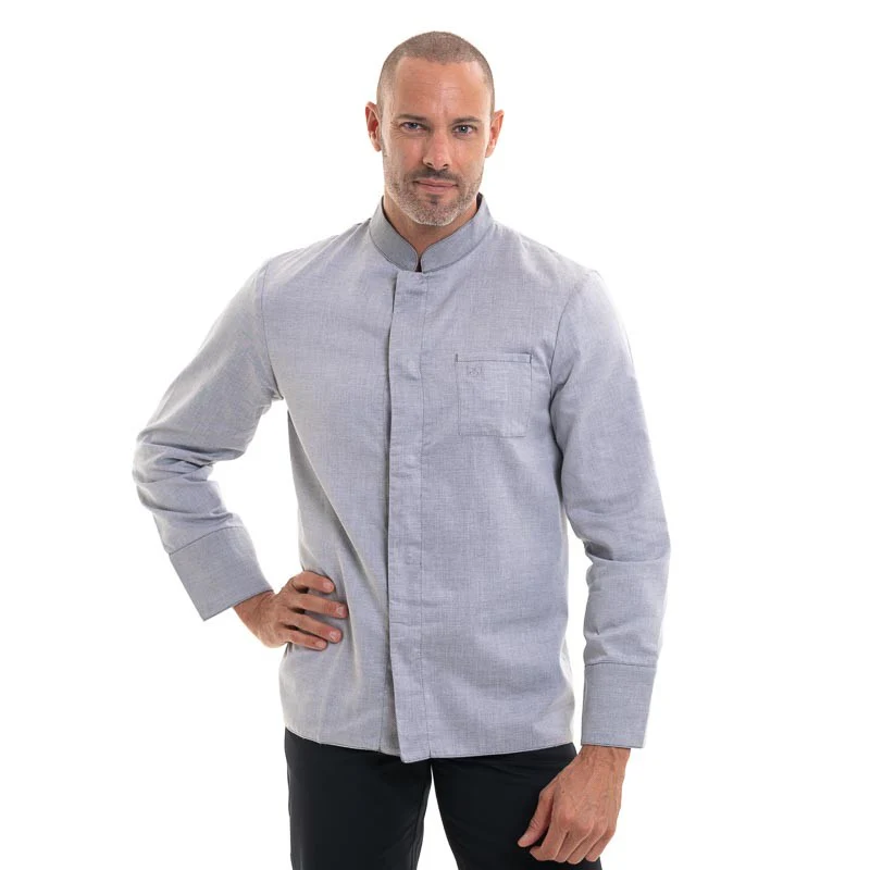 Veste de Cuisine Réversible Grise Cardiff - ROBUR