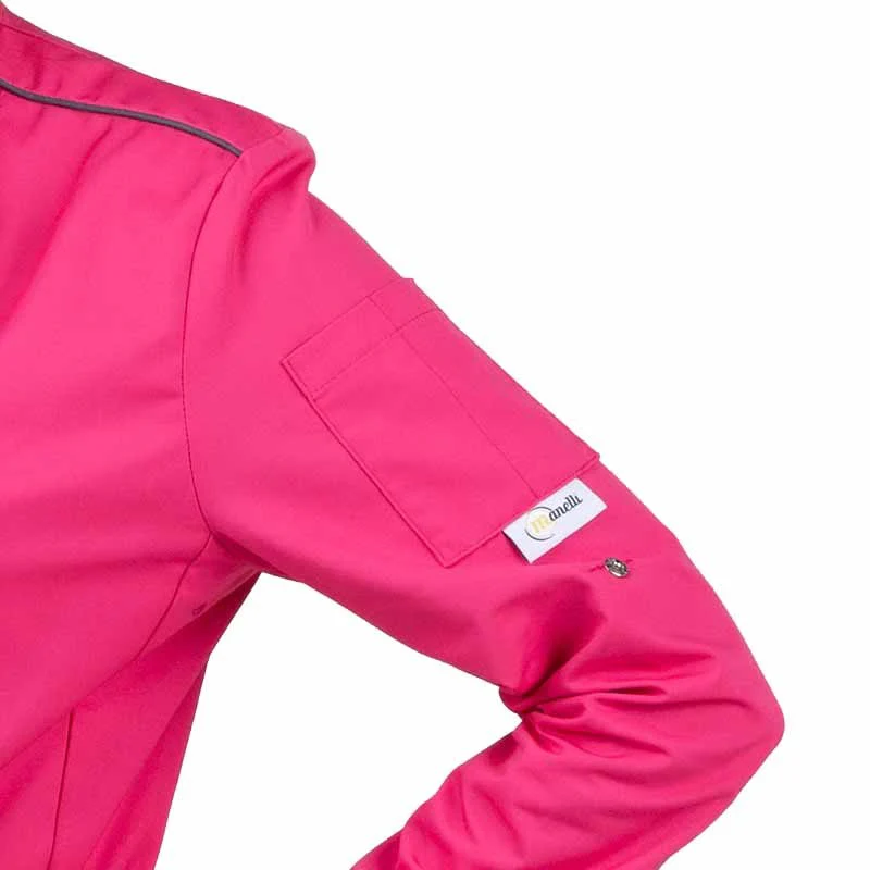 Veste de Cuisine Rose Femme Orchestra Liseré Gris - MANELLI - Image 4
