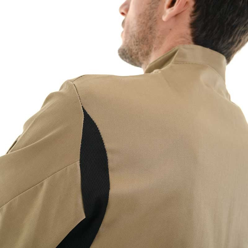 Veste de Cuisine Homme Manches Longues Taupe Primo - EGOCHEF - Image 5