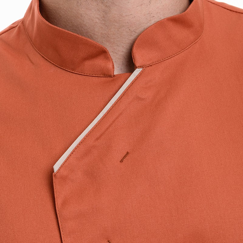 Veste de Cuisine Unisexe Terracotta Harti Manches Courtes - ROBUR - Image 5
