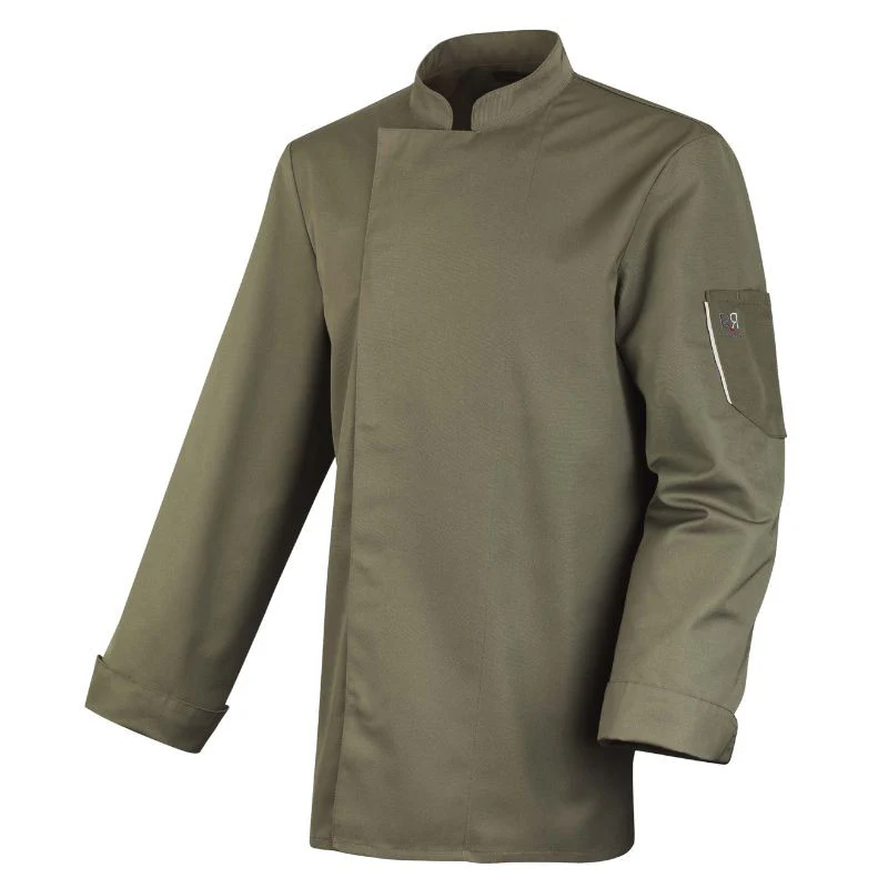 Veste de Cuisine Homme Manches Longues Nero Kaki - ROBUR