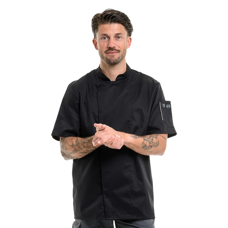 Veste de Pâtissier Nero 37.5 Noire Manches Courtes  - ROBUR