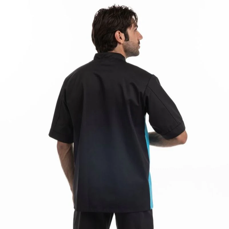 Veste de Pâtissier Noir et Bleu - MANELLI - Image 3
