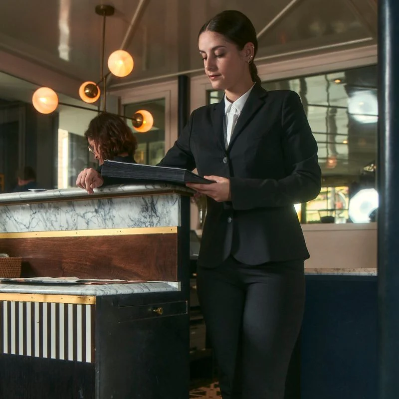 Veste de Service Tailleur Femme Opéra Bleu Marine - LAFONT SERVICE - Image 8
